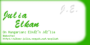 julia elkan business card